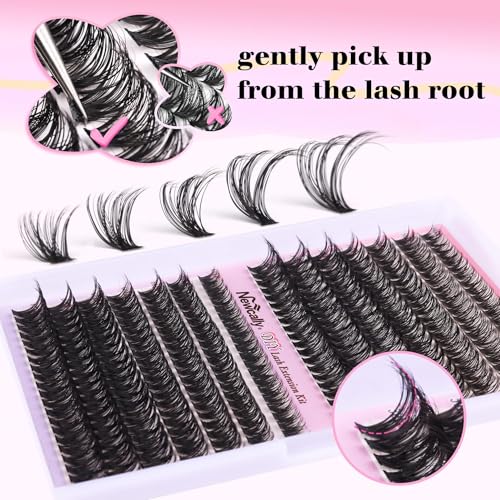 Newcally 50D+60D Lash Clusters Kit - DIY Eyelash Extensions