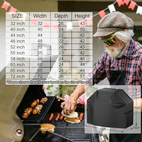 Grill Cover for Q Series Grills, for Q200/Q2000 Series Gas Grill Waterproof Barbecue Cover for Q2000, Q2200, Q2400, Q200, Q220 and More…