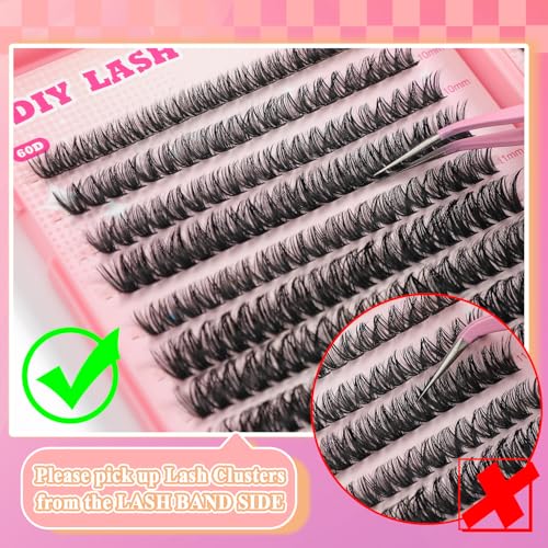 Lash Clusters Kit, 560 Pcs 9-16mm Individual False Eyelashes