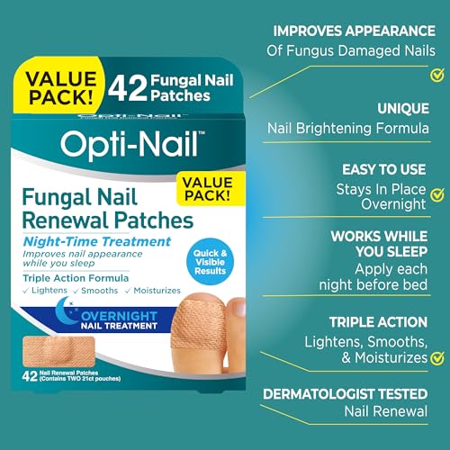 Opti-Nail Fungal Nail Renewal Patches - Overnight Treatment (42 Count)