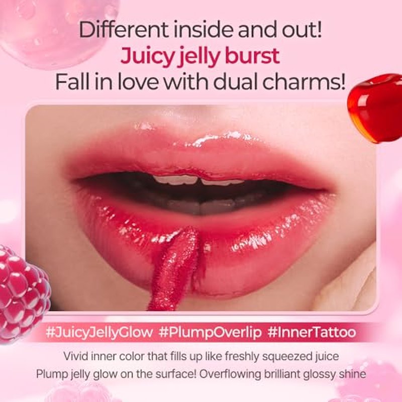 Berrisom Jelly Tattoo Tint - Long Lasting Korean Lip Stain, 4 Shades