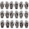 Henna Tattoo Stencil Kit - 18 Self-Adhesive Mehndi Designs