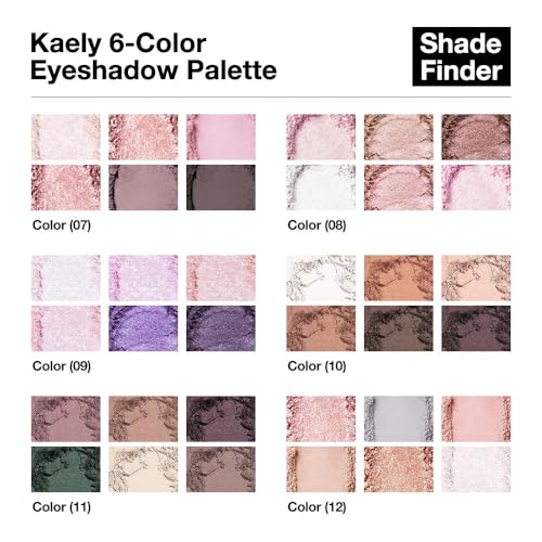 Kaely 6-Color Eyeshadow Palette – Waterproof, Pigmented Nude & Smoky