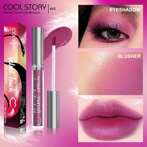Matte Velvet Lip Mousse #05 Violet Pitaya Blaze - Waterproof