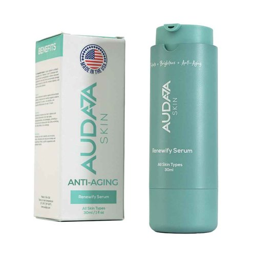 AUDAJA Renewify Serum - Shield & Revitalize with Vitamin C, E, & Ferulic Acid - Ultimate Protection for All Skin Types - Brightens, Hydrates & Reduces Signs of Aging – 30 ml