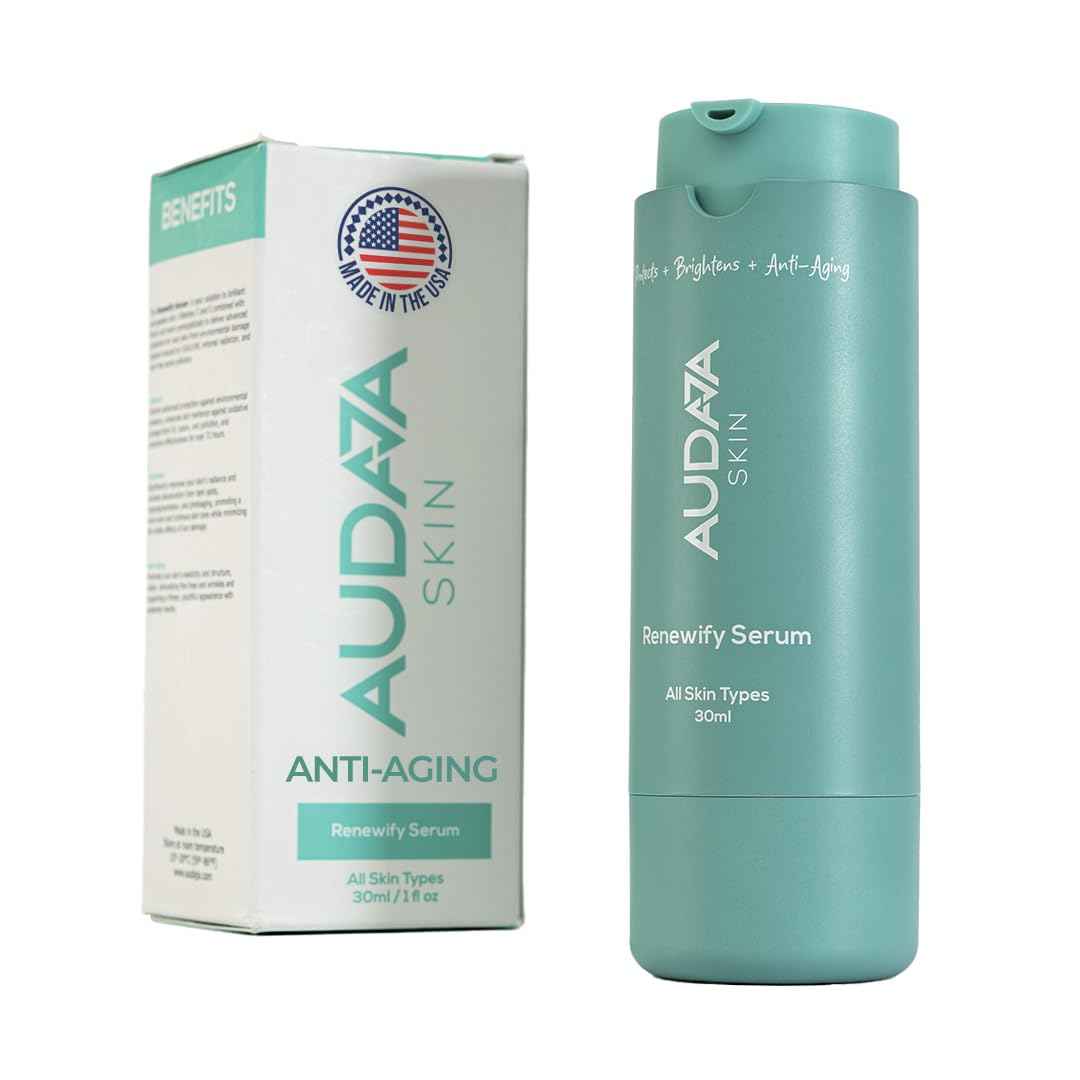 AUDAJA Renewify Serum - Shield & Revitalize with Vitamin C, E, & Ferulic Acid - Ultimate Protection for All Skin Types - Brightens, Hydrates & Reduces Signs of Aging – 30 ml