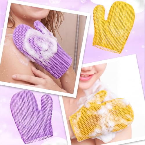 Karenhi Honeycomb Exfoliating Gloves - 2 Pack Bath Mitts