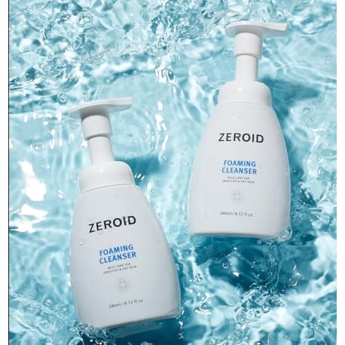 ZEROID | Foaming Cleanser | Facial Cleanser for Sensitive & Dey Skin | Mild Face Wash Care | Gentle Face Wash | Moisturizing Face Soap | Dermatologist Tested | Korean Skin Care | 8.1 fl oz (240ml)