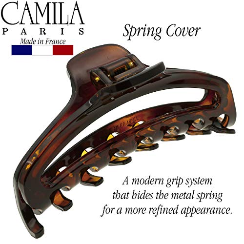Camila Paris French Hair Clips 3.5-inch Tortoise Shell Claw Clip for Thick Hair