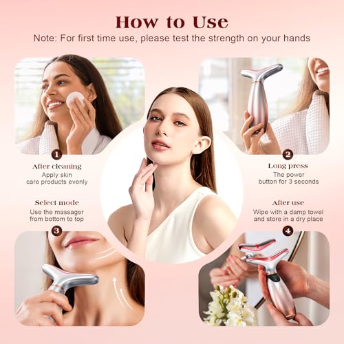 Pedete 7-Color Red Light Therapy Facial Massager with Heating & Vibration