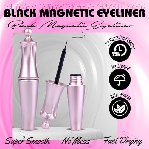 Magnetic Eyelashes with Eyeliner Kit - 5 Pairs Natural Lashes