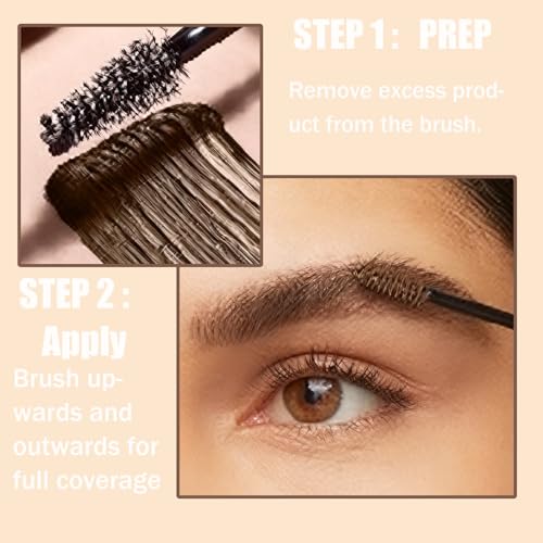 Eyebrow Gel Shapes Brow Filler Water-Resistant,Long-Lasting Cruelty-Free Locks Brow Hairs In Place (RED BROWN)