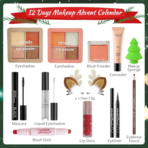 12-Day Makeup Advent Calendar 2025 - Christmas Gift Set