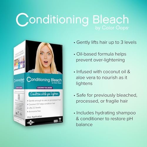 Color Oops Conditioning Bleach with Coconut Oil, Ammonia-Free, 1 Application