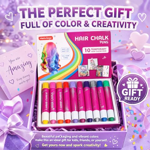 Kpop Hair Chalk 10 Colors - Temporary Washable Hair Dye