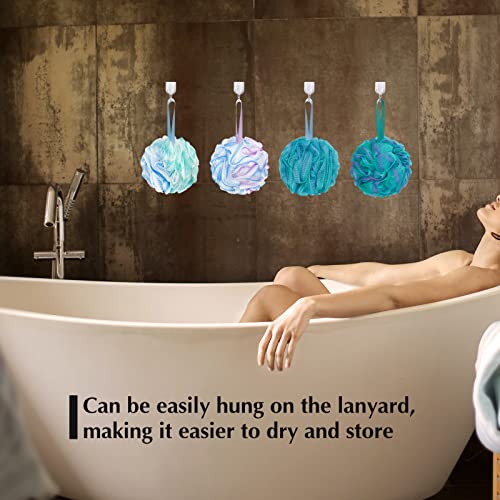 10 Pack Bath Sponge Shower Loofahs 40g,Mesh Pouf Scrunchies Body Wash