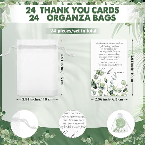 Wenqik 24 Sets Bridal Shower Favors Rose Compact Mirrors Bulk Wedding Favors for Guests Rose Compact Handheld Mirrors with Thank You Cards and Organza Bags Wedding Party Guests Souvenir Gifts (Green)