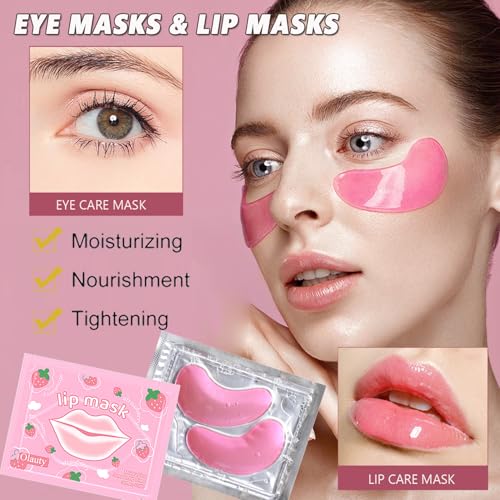 Collagen Eye & Lip Mask Set - 30 Pairs for Dark Circles & Fine Lines