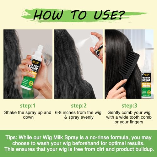 Wig Milk Spray 2-in-1 Conditioner & Detangler for Synthetic Hair
