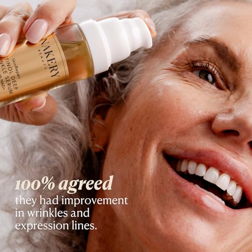 Nakery SkinRepair Retinol Deep Wrinkle Serum (2.02 Fl Oz), Anti Aging Face Serum with Encapsulated Retinol, NAD+ Complex, Ceramide NP, Hydrating Firming Skin Treatment for Fine Lines