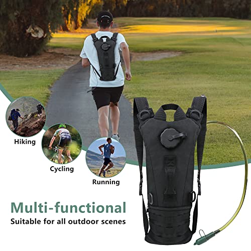 Zavothy Lightweight Hydration Backpack with 2L Water Bladder Water Backpack Hydration Pack for Cycling Running Biking Hiking Backpack Black