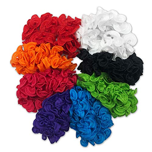 Scunci Ruffle Ponytailers, Bright Colors, 8-Count per Pack (1-Pack)