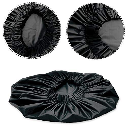 ELEBOX Premium Super Jumbo Waterproof Shower Cap for Long Hair - Black