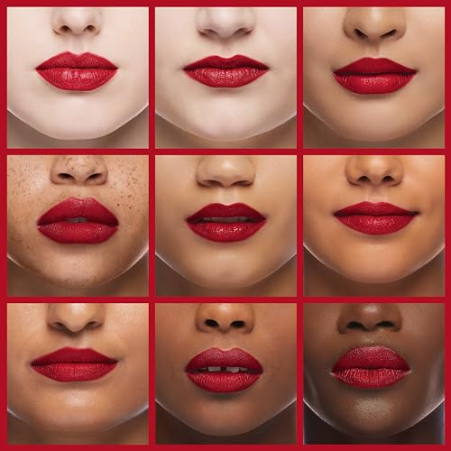REVLON Liquid Lipstick, Face Makeup, Ultra HD Matte Lip Mousse, Longwear Rich Lip Colors in Red/Coral, 815 Red Hot, 0.02 Oz