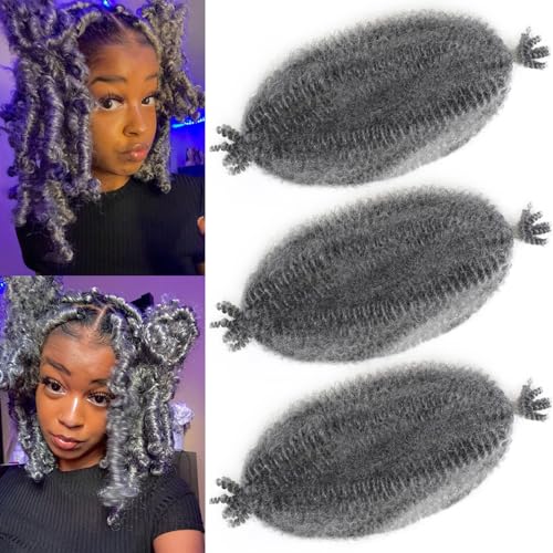 8 Inch Springy Afro Twist Hair Marley Twist Braiding Hair 3 Packs Kinky Twist Hair Short Marley Hair Wrapping Hair for Soft Locs Passion Hair Extensions…