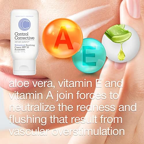 CONTROL CORRECTIVE Botanical Soothing Cream Spf 30, 2.5 Oz - Sunscreen, Moisturizers, Sensitive Skin, Calms The Skin & Protects, Wheat Germ Oil, Vitamin E, Humectants, Restores Skin Balance