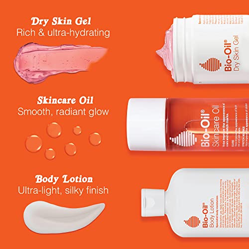 Bio-Oil Dry Skin Gel, Face and Body Moisturizer, Fast Absorbing Hydration, with Soothing Emollients and Vitamin B3, Non-Comedogenic, 1.7 oz