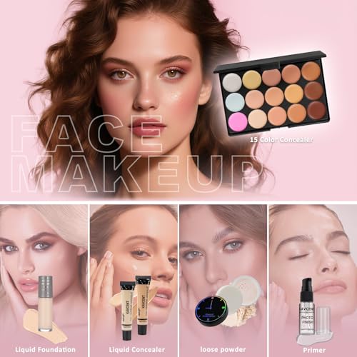 Makeup Kit for Women & Teens – 15+ Piece Full Set with Eyeshadow & Brushes