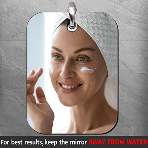 6x4 Fogless Shower Mirror for Shaving & Makeup