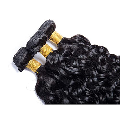 Water Wave Human Hair Bundles 14 16 18 inch #1B