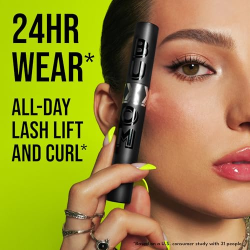 BUXOM Lash Xtension Lift Mascara, Tubing Mascara with 24HR Curl Hold & Star-Fibered Brush for Lift, Length, Volume & Smudge-Proof Wear