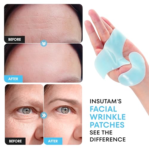 Forehead Wrinkle Patches for Anti-wrinkles: Overnight Face Wrinkles Patches to Lift Smile Lines for Women (BLUE)