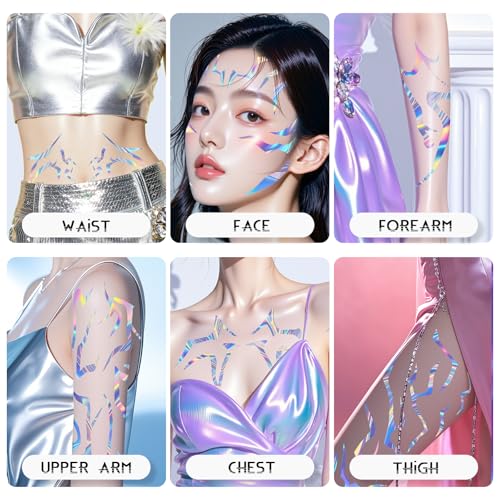 Demon Hunter Anime Temporary Tattoos – 8 Piece Cosplay Set