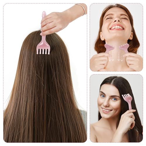 Head Massager 2Pcs Scalp Massage Tool Resin Handheld