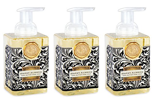 Michel Design Works Foaming Hand Soap, 17.8-Ounce, Honey Almond - 3-PACK