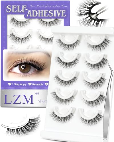 Self-Adhesive Eyelashes 12mm Wispy - Pre-Glued Press On Lashes