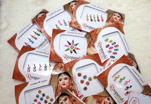 12 Combo Bindi Packs - Multicolor Face Jewels Stickers