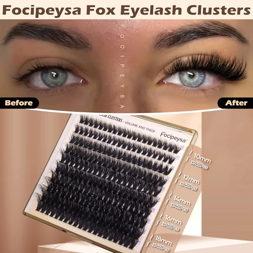 Focipeysa 200D Lash Extension Kit 10-18mm Clusters