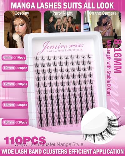Manga Lash Clusters Natural Wispy D-Curl 8-16MM 110Pcs