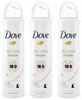 Dove Antiperspirant Dry Spray - Invisible Clear Finish, 3-Pack