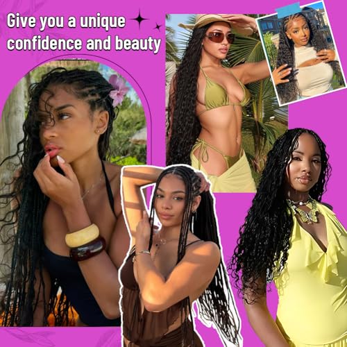 24-Inch Deep Wave Boho Braiding Hair - 100% Human Hair Bundles