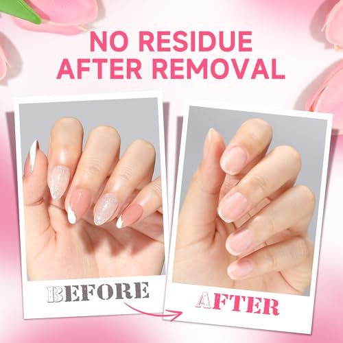 UNA GELLA Low-Odor Gel Nail Glue Remover for Press-On Nails 24ml, Gentle & Acetone-Free