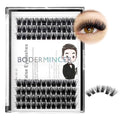 Bodermincer 84 Clusters D Curl Wide Cluster False Eyelash Volume Lashes Natural Eyelashes Set DIY Eyelash Extension 3D Effect Glue Bonded Band Individual Lash Home Eyelash Extension (12MM)