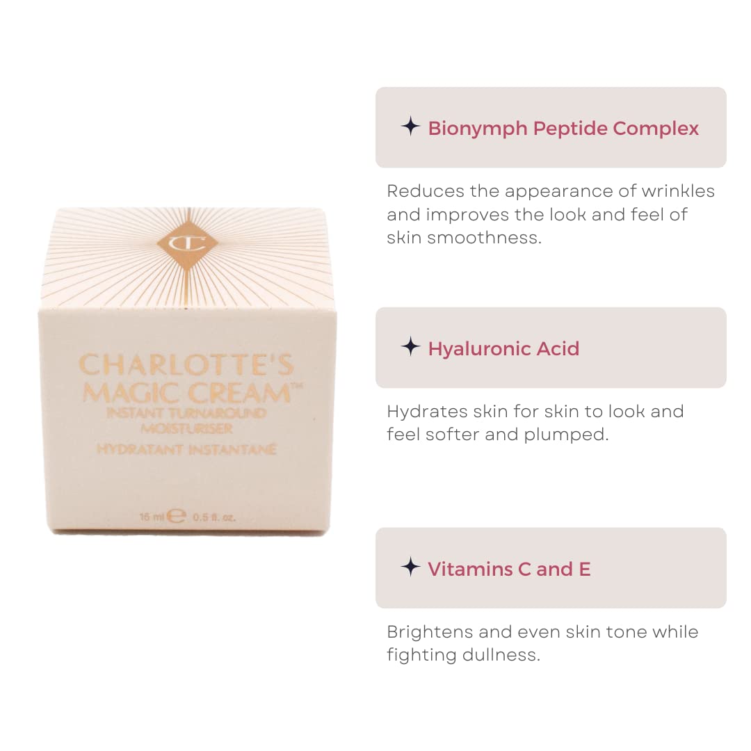 Charlotte Tilbury Magic Cream 0.5oz - Anti-Aging Whole Body Moisturizer for Adults