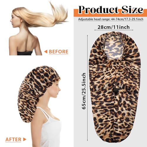 Extra Large Shower Cap for Braids, Dreadlocks & Long Hair - 2 Pack
