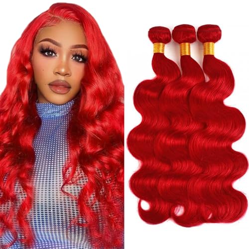 Red Body Wave Hair Bundles 3-Pack 18/20/22 Inch